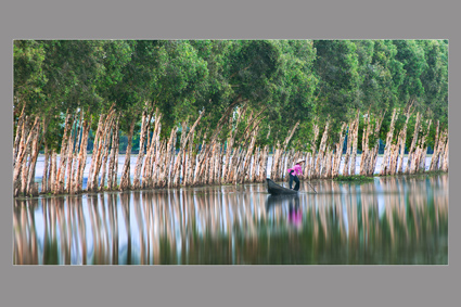 ảnh minh hoạ: Tác phẩm "Trên đồng nước" của tác giả Duy Bằng