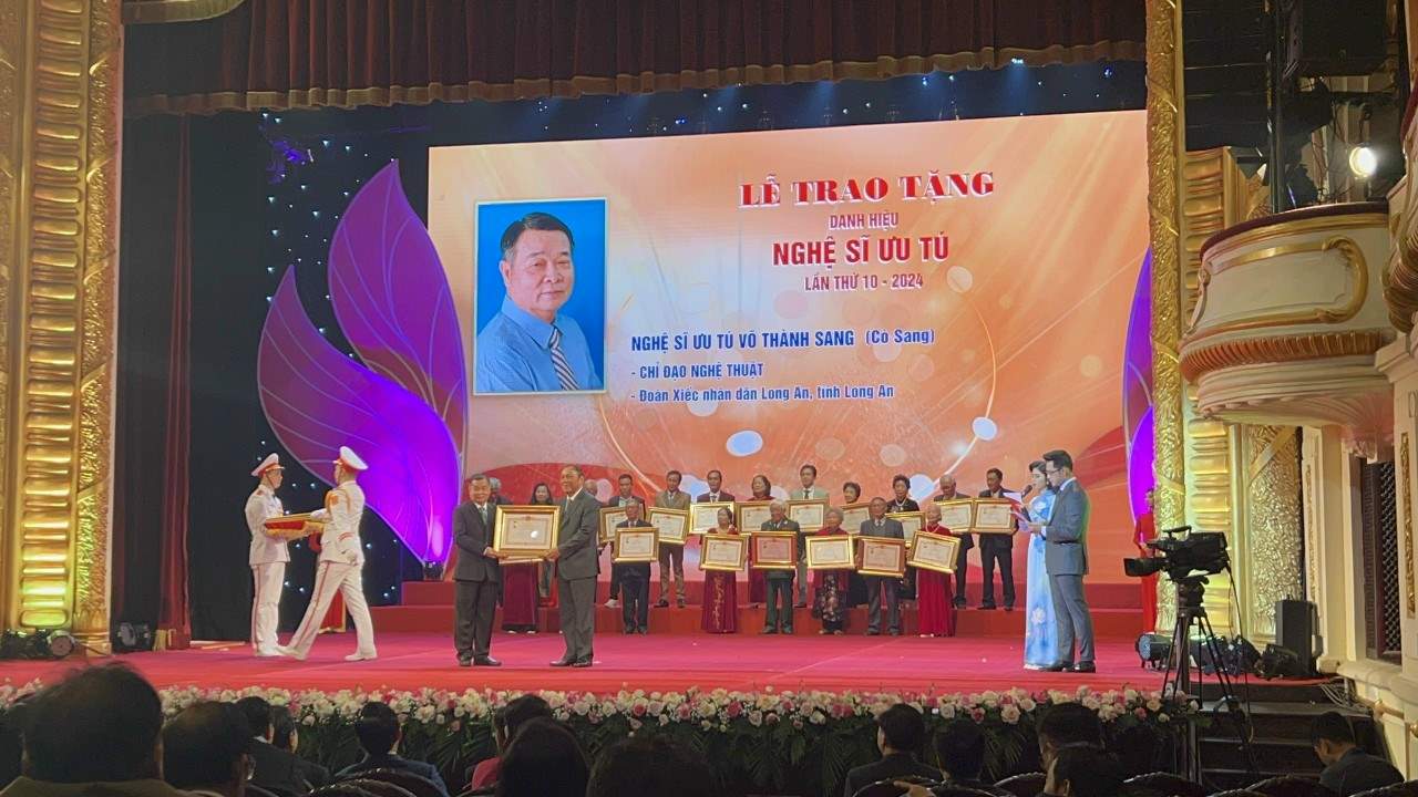 Nghệ sĩ Ưu tú Võ Thanh Sang trong ngày được vinh danh.