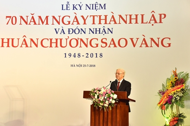 Phát biểu của Tổng Bí thư Nguyễn Phú Trọng tại Lễ kỷ niệm 70 năm Ngày thành lập LHCHVHNT Việt Nam